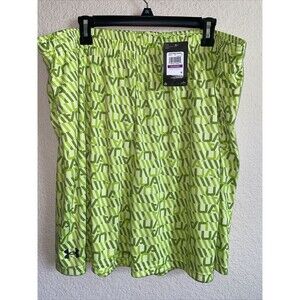 new Under Armour mens athletic shorts 2XL UA Tech Logo Script Basketball neon